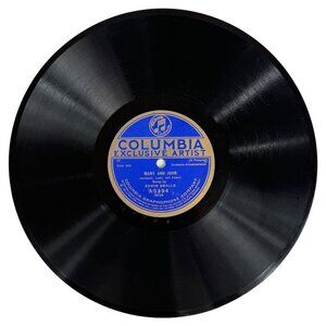 Edwin Smalle - Mary and John / Nobody's Rose - A3394 Columbia 78rpm 10" Shellac